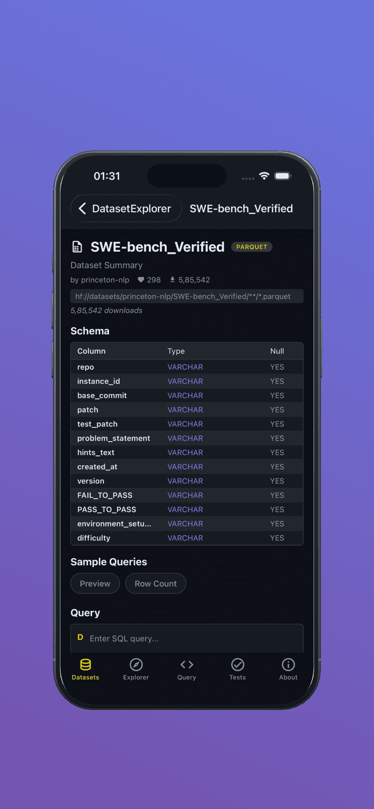 react-native-duckdb screenshot
